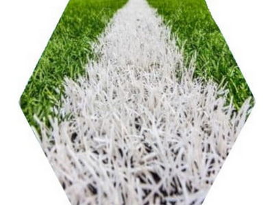 Белая разметочная искусственная трава ворс 20 мм, Dtex 8800